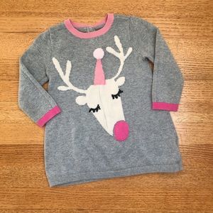 Gap Birthday Reindeer Sweater Dress 18-24 months